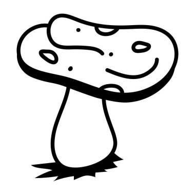 Mantarın el çizimi simgesine bak.