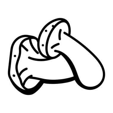 Mantarın bir el çizimi simgesini al