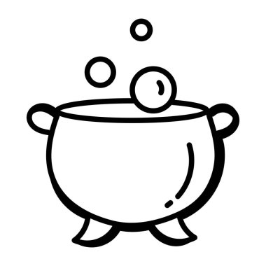 Düzenlenebilir bir kazan karalama ikonu