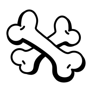 Bu el çizilmiş kemik simgesini kontrol et