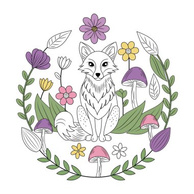 Tilki bakışlarını gösteren klasik bir illüstrasyon.