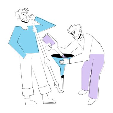 Daha sarhoş birini gösteren yarım yamalak bir çizim.