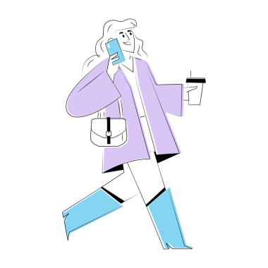 Arayan kişiyi gösteren bir karalama stili çizimi