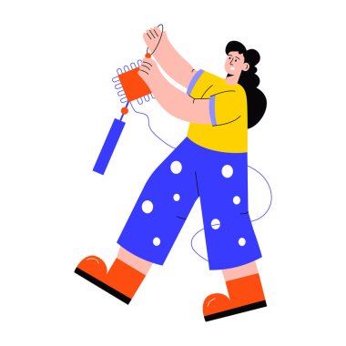 Bir insanın kitap okumasını gösteren düz bir resim