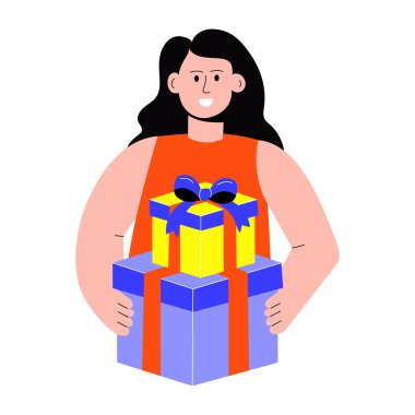 Bir insanın balık yediğini gösteren düz bir çizim