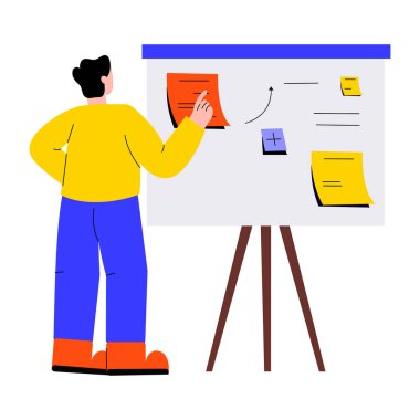 Bir strateji tahtası gösteren düz bir çizim