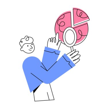 İş analizlerini gösteren bir karalama stili çizimi