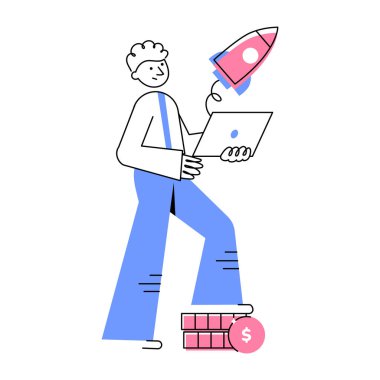 Başlangıcı temsil eden yarım yamalak bir biçim illüstrasyonu