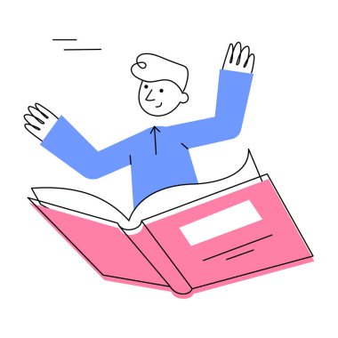 Hızlı öğrenmeyi gösteren bir el çizimi biçim çizimi