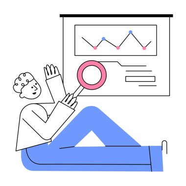 Pazar araştırmasını temsil eden yarım yamalak bir çizim