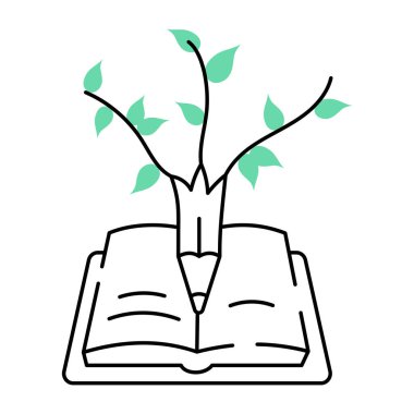 Gramer ağacını temsil eden yarım yamalak bir çizim