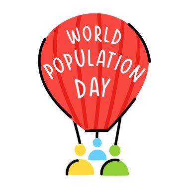 Hava balonunun el çizimi simgesi.