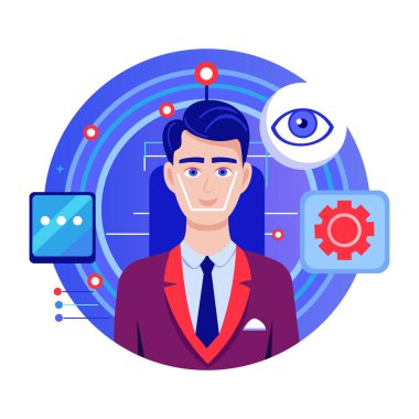 Hawaii biyometriğini gösteren düz bir çizim