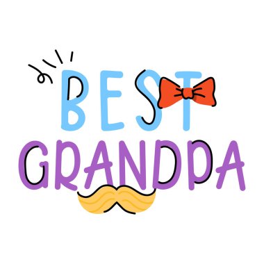 En iyi büyükbaba düz simge indirmesi