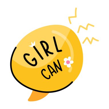 Kullanışlı bir kız çıkartması