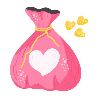 Hediye torbasının düz etiket simgesi