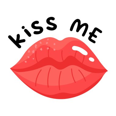 Bir el çizimi düz etiket ikonu öp beni