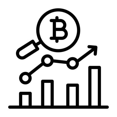 Para analizinin modern çizgi simgesi