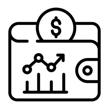 Nakit cüzdan veya bir para cüzdanı tasarruf ifade eden