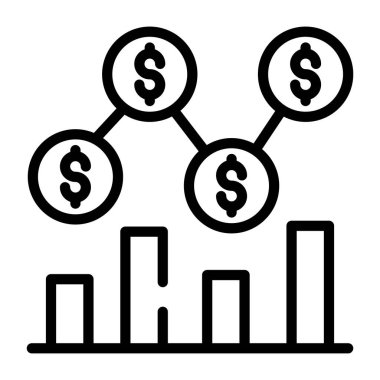 Finansal grafiğin trend doğrusal simgesi