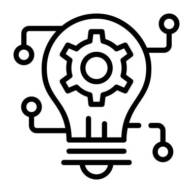 Dijital yeniliğin kullanışlı doğrusal simgesi