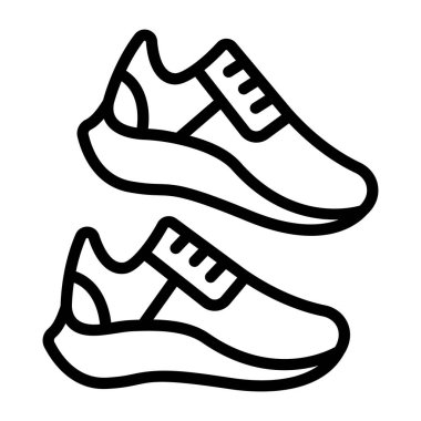 Koşucuların iyi hazırlanmış doğrusal simgesi