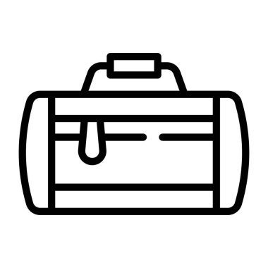 Çantanın birinci sınıf el yapımı doğrusal simgesi