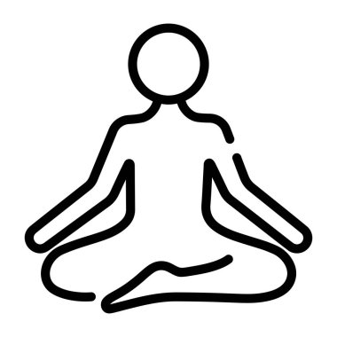Trendy vector icon of yoga, relaxing exercise
