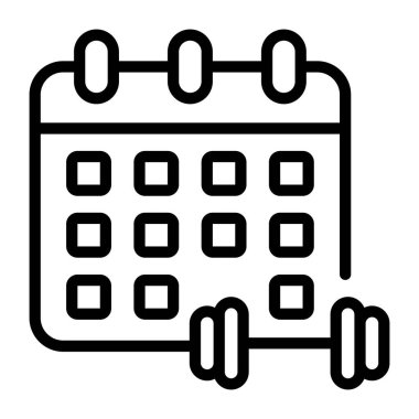 Çalışma saatinin bu modern doğrusal simgesini kontrol et