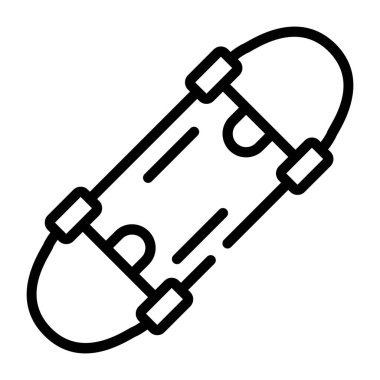 Kaykayın kullanışlı doğrusal simgesi