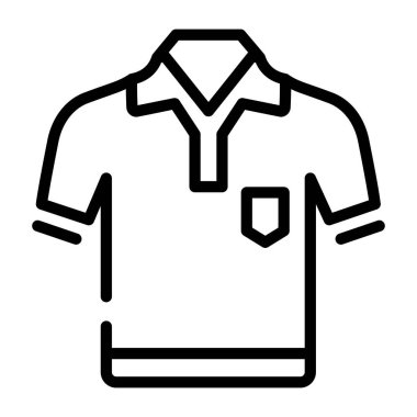 Spor tişörtünün ölçeklenebilir doğrusal simgesi