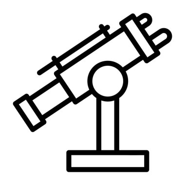 Tasarım ve astrofizik vektöründe bir teleskop simgesi