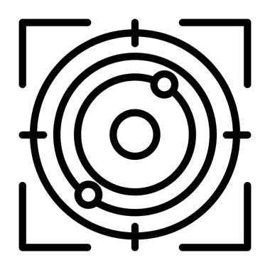 Satır simgesinde saldırmak için odaklanmış bir hedef