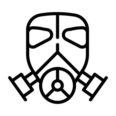 Gaz maskesi çizgisi tasarımının bir simgesi