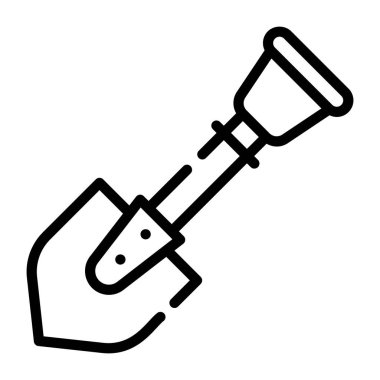 Küreğin modern çizgi simgesi