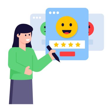 Müşteri memnuniyetinin düz tasarımı