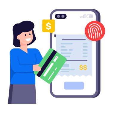 Ödeme makbuzu düz çizim tasarımı