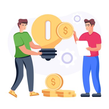 Finansal yeniliğin illüstrasyon vektörü