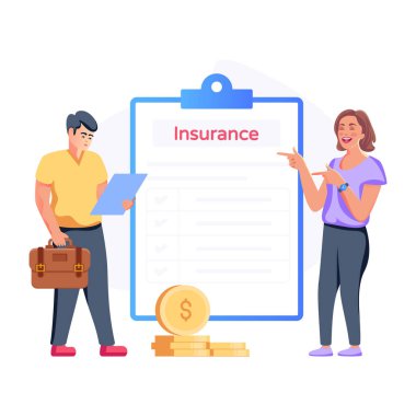 İyi tasarlanmış bir iş sigortası çizimi.