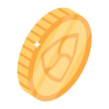 Dijital para birimi, nem düzenlenebilir izometrik simge