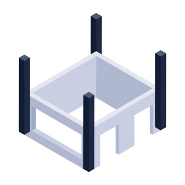 Yapı temelinin simgesini kullanmaya hazır