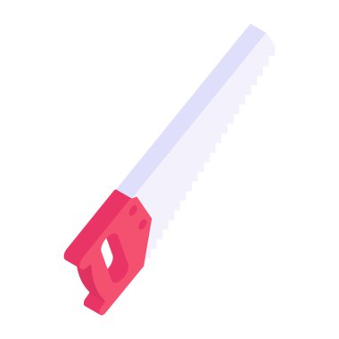 Testere 'nin modern izometrik simge tasarımı