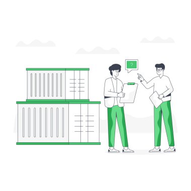 Kargo denetiminin kişiselleştirilebilir düz çizimi