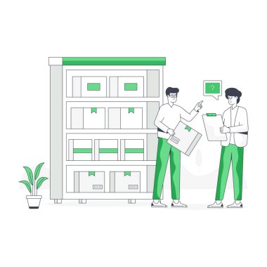 Lojistik depolamanın bu düz çizimini al