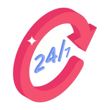 24 desteğin kullanışlı izometrik simgesi