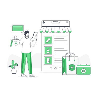 Eczane uygulamasının düz çizimine bir göz atın.