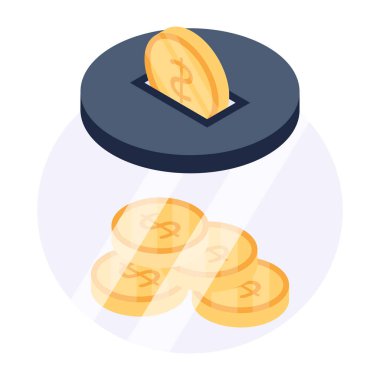 Bozuk para koleksiyonunun en iyi vektör tasarımı