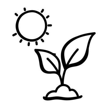 Şu fidanın karalama vektör tasarımına bak.