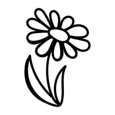 Bir papatyanın moda karalama simgesi