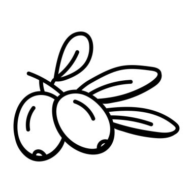 Düzenlenebilir goji üzümü tasarımı simgesi.